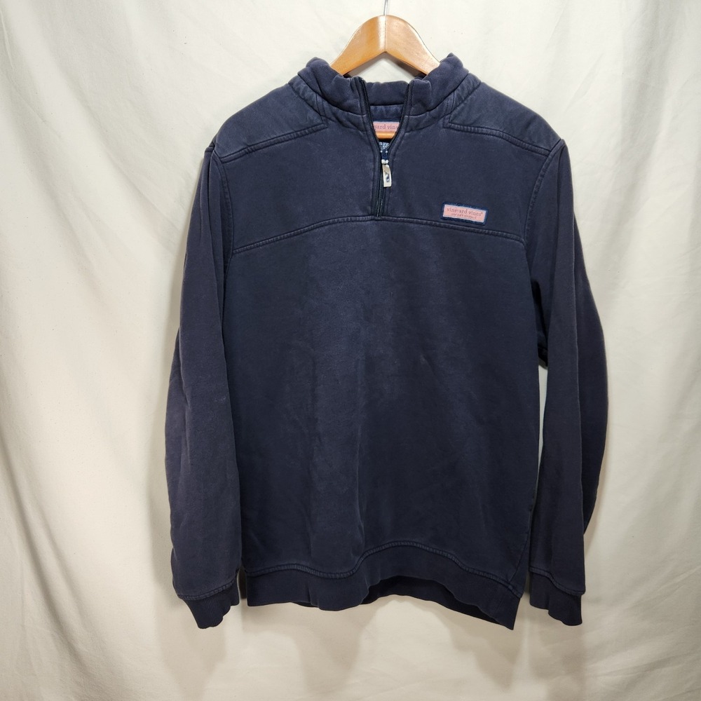 Vineyard Vines Mens  Pullivwr Sweatshirt  Size Large Blue Quarter Zip